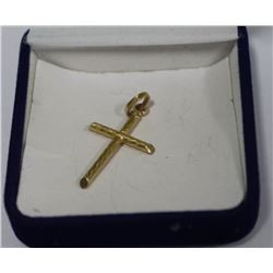 14KT EUROPEAN GOLD CROSS PENDANT