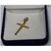 Image 1 : 14KT EUROPEAN GOLD CROSS PENDANT