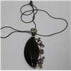 Image 1 : STERLING SILVER NECKLACE WITH LARGE GEM PENDANT