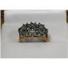 Image 1 : 10KT GOLD RING CLUSTER BLUE TOPAZ SIZE 7.5