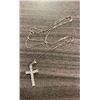 Image 3 : 10K WHITE GOLD CZ SET CROSS PENDANT WITH 10K CHAIN