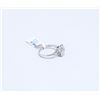 Image 3 : 25) 10 KARAT WHITE GOLD FANCY CUT DIAMOND RING.