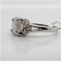 23) 14 KARAT ROSE GOLD FANCY COLOURED DIAMOND RING