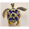 Image 1 : RHINESTONE TURTLE BROOCH