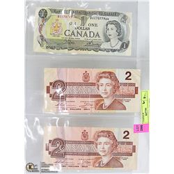 COLLECTION OF 2 X 1986 TWO DOLLAR BILLS