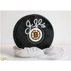 JEROME IGINLA SIGNED BOSTON BRUINS LOGO PUCK
