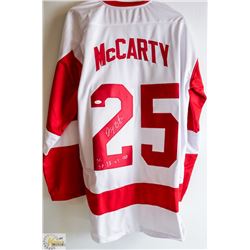 DETROIT RED WINGS SIGNED JERSERY, COMES WITH JSA