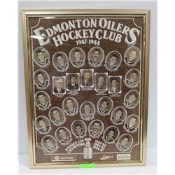 FRAMED EDMONTON OILERS HOCKEY CLUB 1987-1988 TEAM