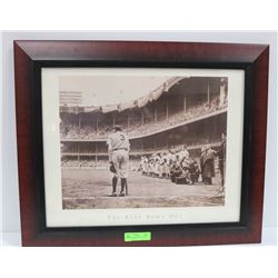 BABE RUTH RETIREMENT GAME PICTURE TITLED
