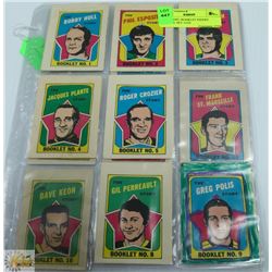 1971-72 OPC BOOKLET INSERT PARTIAL SET 15/24