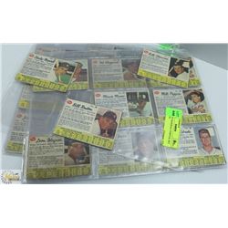 1962 POST BASEBALL PARTIAL SET 49 CARDS
