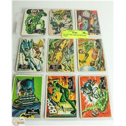 LOT OF 9 1966 TOPPS BATMAN ART CARDS