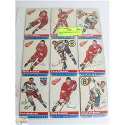 1954-55 TOPPS HOCKEY LOT OF 10 CARDS