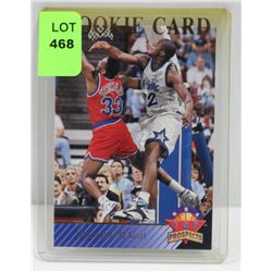 1992 SHAQUILLE ONEAL ROOKIE PROAPECTS CARD MINT