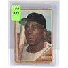 Image 1 : 1962 TOPPS MINNIE MINOSO BASEBALL CARD HOF