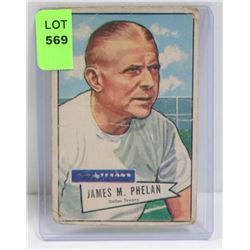 1952 BOWMAN NFL JAMES PHELAN COACH
