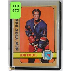 1972-73 OPC JEAN RATELLE HOCKEY CARD 12