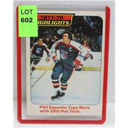 1978-79 OPC PHIL ESPOSITO HOCKEY CARD 2
