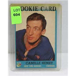 1962-63 OPC HOCKEY CAMILLE HENRY ROOKIE