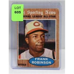 1962 TOPPS FRANK ROBINSON BASEBALL CARD 396