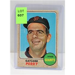 1968 TOPPS GAYLORD PERRY BASEBALL CARD HOF