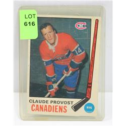 1969-70 CLAUDE PROVOST HOCKEY CARD 167