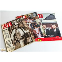 BIN OF ASSORTED VINTAGE LIFE MAGAZINES