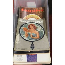 BIN OF ASSORTED 1950S ESQUIRE MAGAZINES