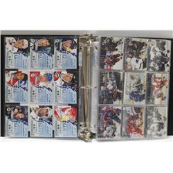 BINDER WITH 3 SETS MCDONALDS HOCKEY CARDS