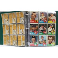 1963 TOPPS BASEBALL PARTIAL SET WITH 166 CARDS