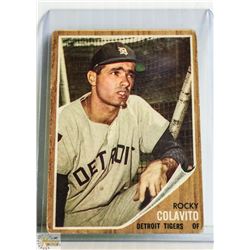 1962 TOPPS BASEBALL ROCKY COLAVITO CARD