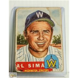 1953 TOPPS BASEBALL AL SIMA CARD