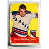 Image 1 : 1958-58 TOPPS LORNE WORSLEY HOCKEY CARD