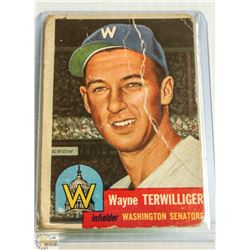 1953 TOPPS WAYNE TERWILLIGER BASEBALL CARD