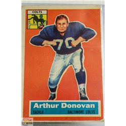 1956 TOPPS ARTHUR DONOVAN COLTS NFL CARD