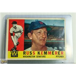 1960 TOPPS RUSS KEMMERER BASEBALL CARD