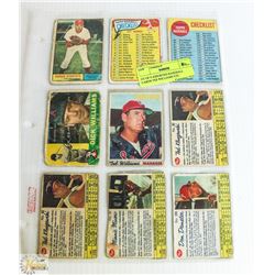 LOT OF 9 ASSORTED BASEBALL CARDS TED WILLIAMS ETC
