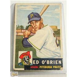 1953 TOPPS ED O'BRIEN BASEBALL CARD