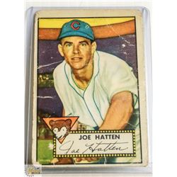 1952 TOPPS JOE HATTEN BASEBALL CARD