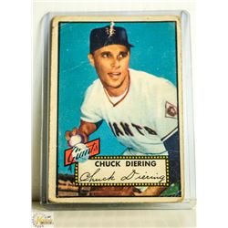 1952 TOPPS BASEBALL CHUCK DIERING CARD