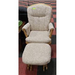 GLIDER ROCKING CHAIR & OTTOMAN