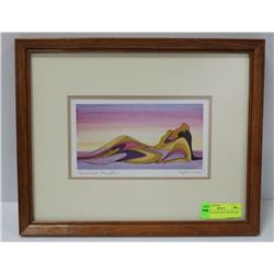 FRAMED IOYAN MANI SIGNED ART WITH ANTI GLARE ANTI