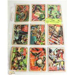 LOT OF 9 1966 BATMAN A SERIES CARDS