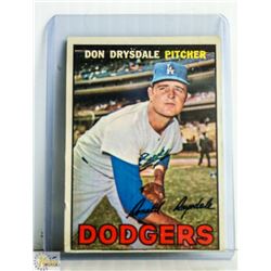 1967 TOPPS DON DRYSDALE BASEBALL CARD 55 HOF