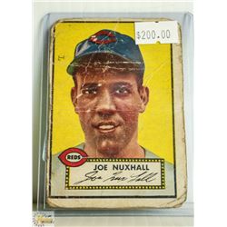1952 TOPPS JOE NUXHALL BASEBALL CARD