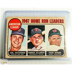 1968 TOPPS CARL YASTRZEMSKI HOME RUN LEADER CARD