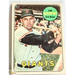 1969 TOPPS JIM DAVENPORT BASEBALL CARD