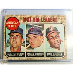 1968 TOPPS CARL YASTRZEMSKI FRANK ROBINSON RBI