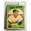 Image 1 : 1959 TOPPS DUKE SNIDER BASEBALL CARD HOF