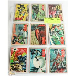 LOT OF 9 1966 BATMAN A SERIES CARDS